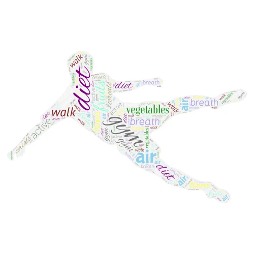 Healthy Lifestyle word cloud art