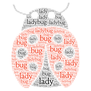 Lady bug's word cloud art