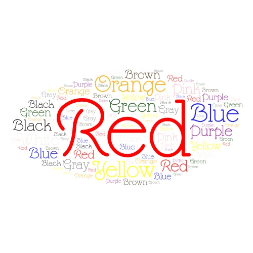 Colors  word cloud art