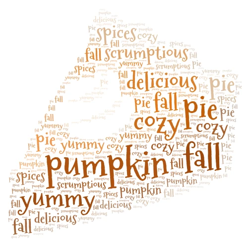 Pumpkin pie word cloud art