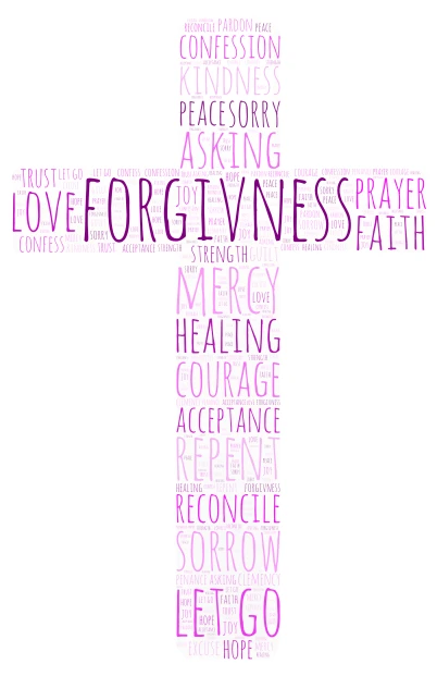 Lent word cloud art