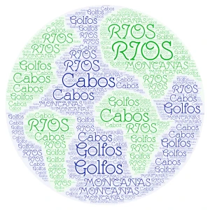 Relieve word cloud art