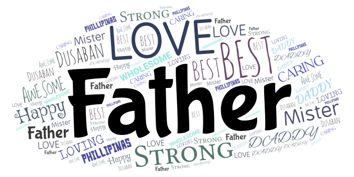 Father day  word cloud art