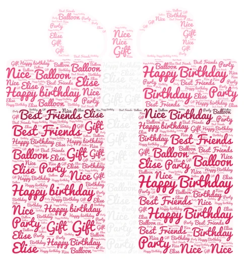Elise birthday  word cloud art