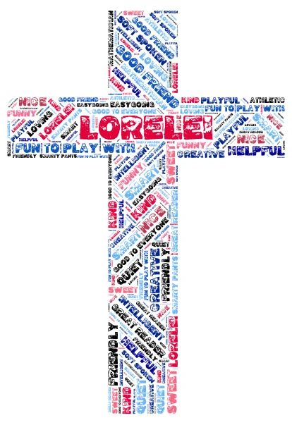 Lorelei word cloud art