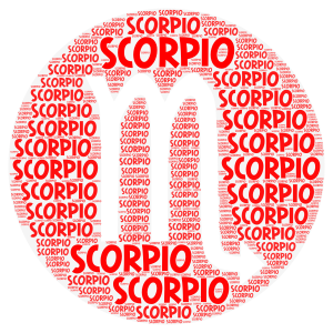 Scorpio Zodiac word cloud art