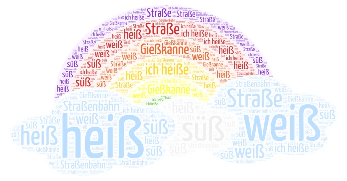 Buchstabe ß word cloud art