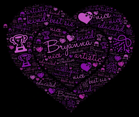 Bryanna word cloud art