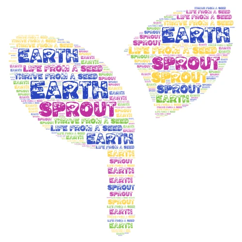 sprout word cloud art
