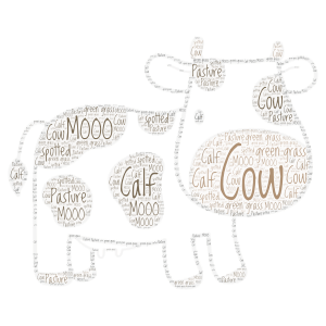 COWS!!! word cloud art