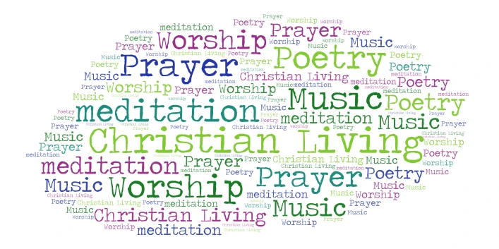 Christian living word cloud art