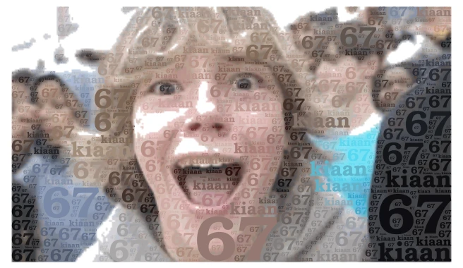 67 Kid  kiaan word cloud art