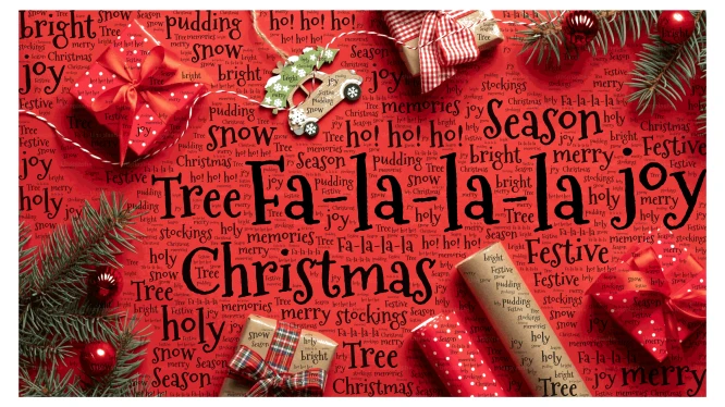 Christmas word cloud art