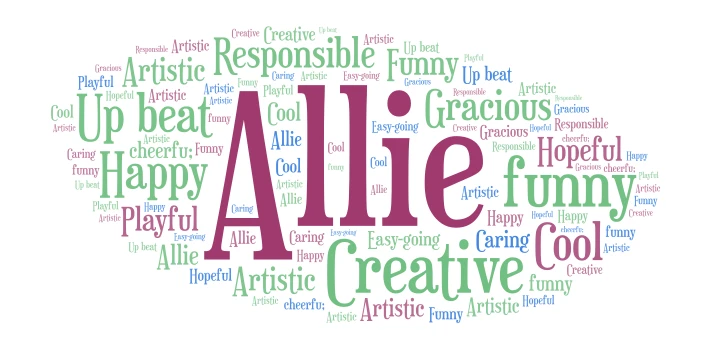 Allie word cloud art