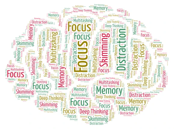 Brain Split word cloud art