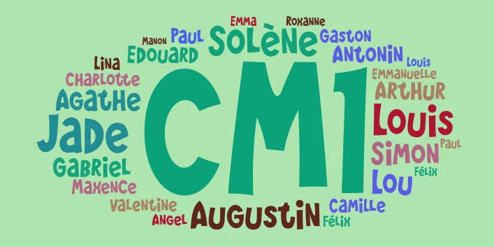 nuage de mots cm1 word cloud art