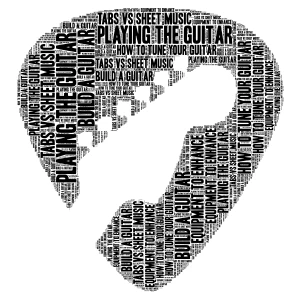 4 - H Guitar Project Chapter 3 Word Art word cloud art