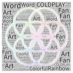 Coldplay Art word cloud art