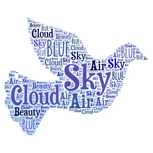 Bird word cloud art