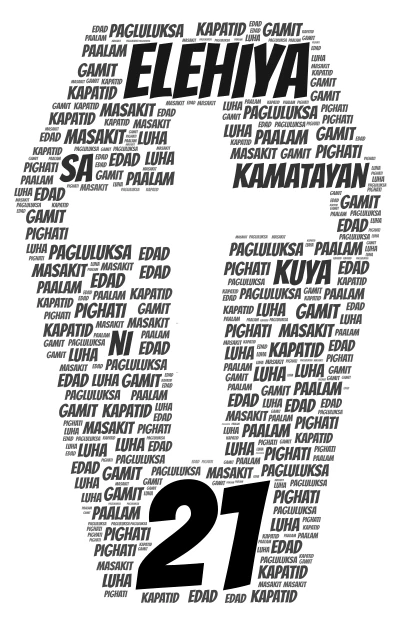 elehiya ni kuya word cloud art