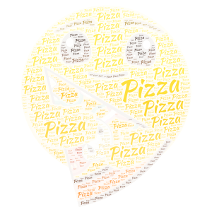 Pizza word cloud art