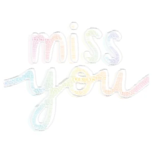 miss you word cloud art