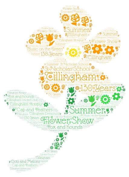 Tillingham Flower Show word cloud art