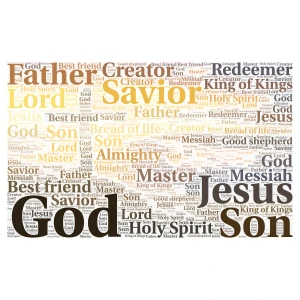 The Trinity word cloud art