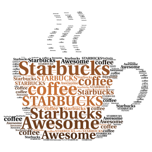 Starbucks is Awesome word cloud art
