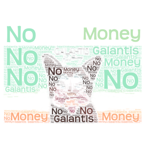 No Money By Galantis word cloud art