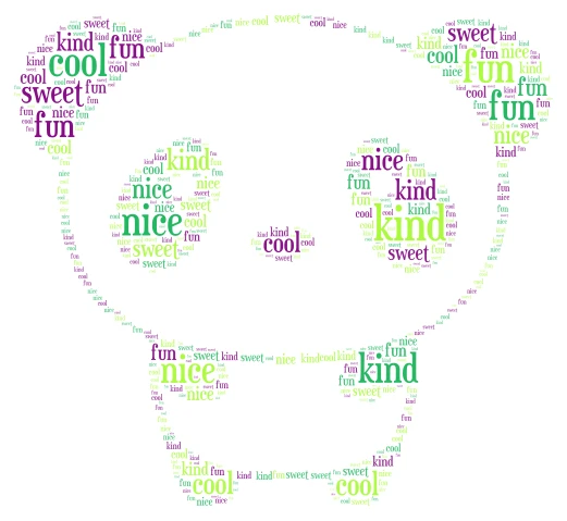 Laila's stepmom word cloud art