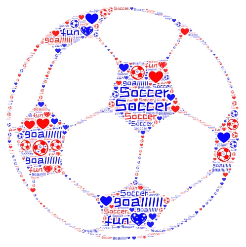 love soccer word cloud art