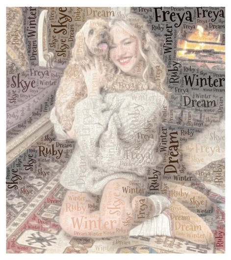 Freya Skye Winter Dream word cloud art