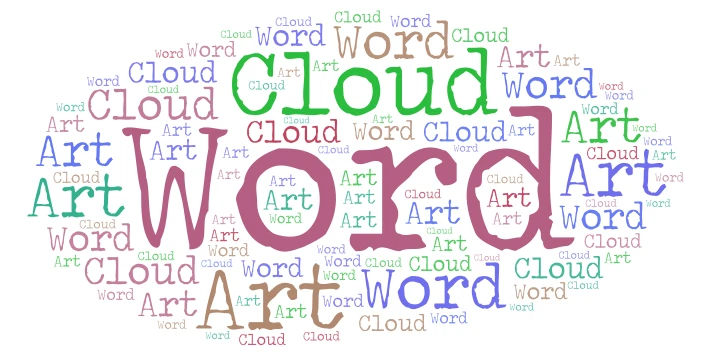 Word word cloud art