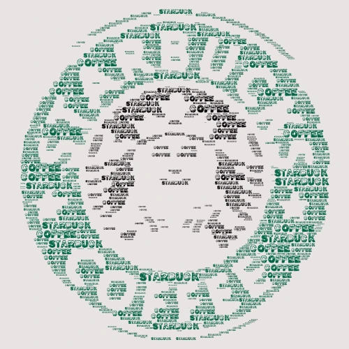 STARBUCKS word cloud art