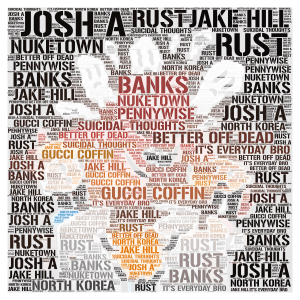 Josh A & Jake Hill - Better Off Dead word cloud art