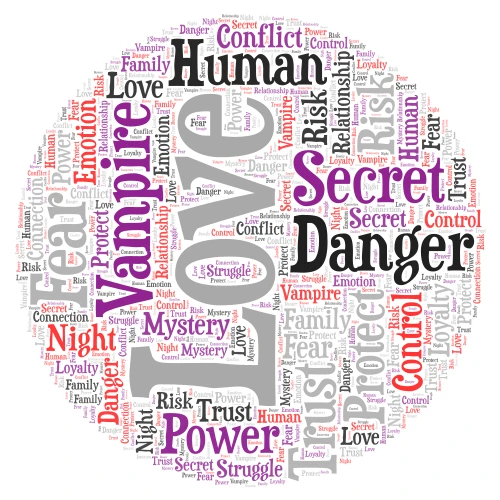 Love and Danger word cloud art