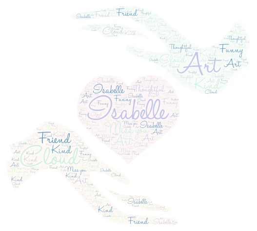  Miss you  word cloud art