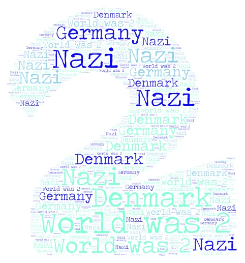 NUMBER THE STARS 2 word cloud art