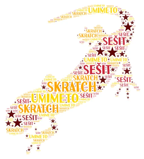jěštěrka word cloud art