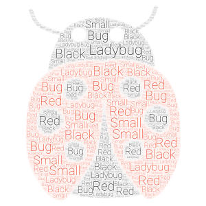 Ladybug love word cloud art