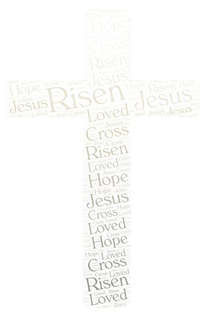 He is Risen word cloud art