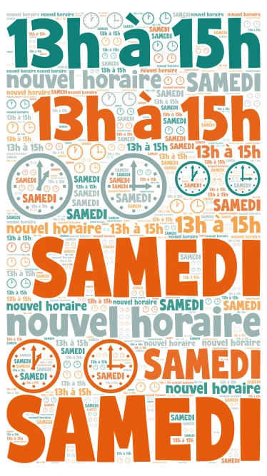 NOUVEL HORAIRE word cloud art
