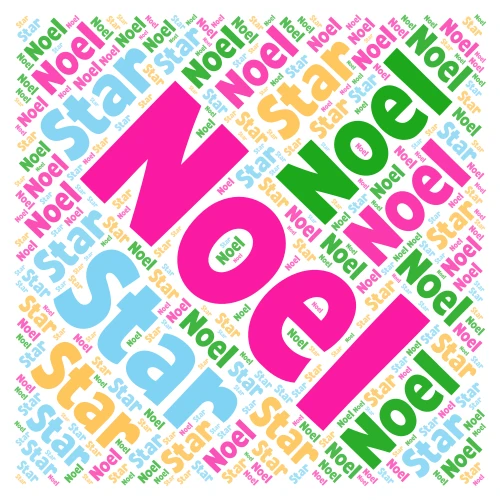 Noel Star word cloud art