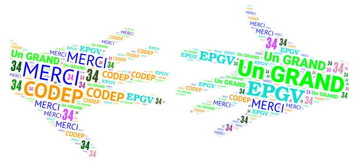 GRAND MERCI word cloud art