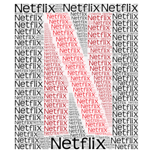 Netflix word cloud art