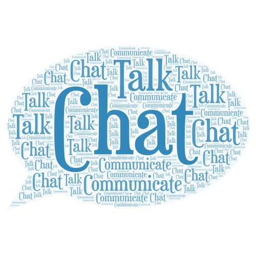 A chat post bc why not? word cloud art