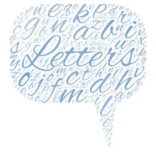 Letters word cloud art