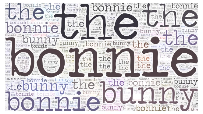 bonnie word cloud art