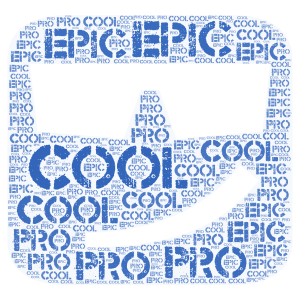 Cool Epic and pro word cloud art